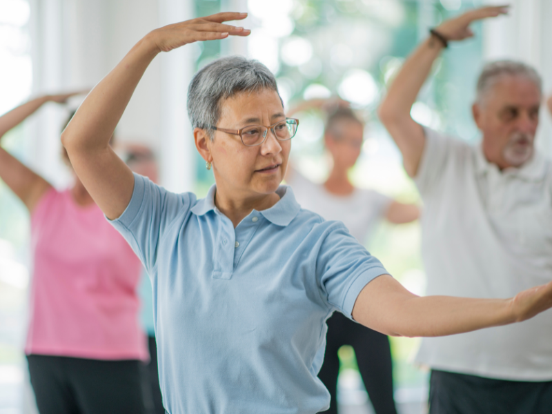 Woman doing tai chi