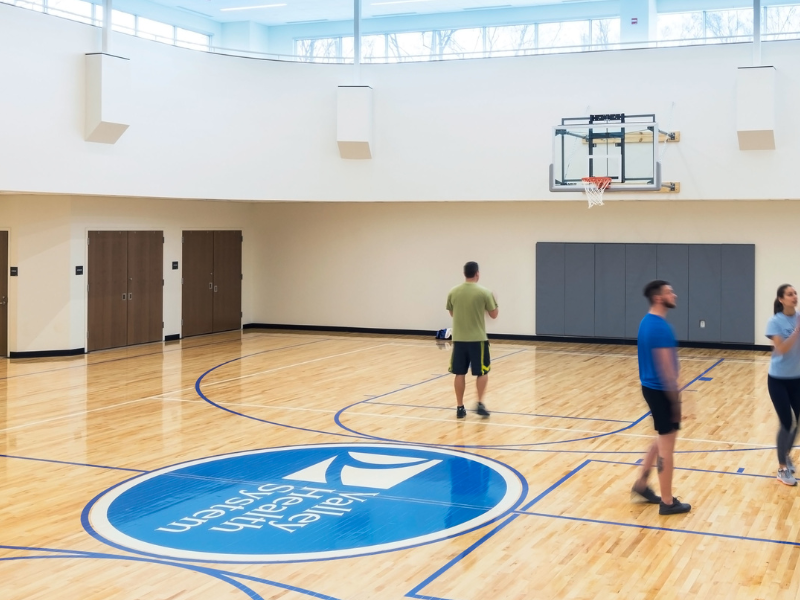 basketball court at valley lifestyles